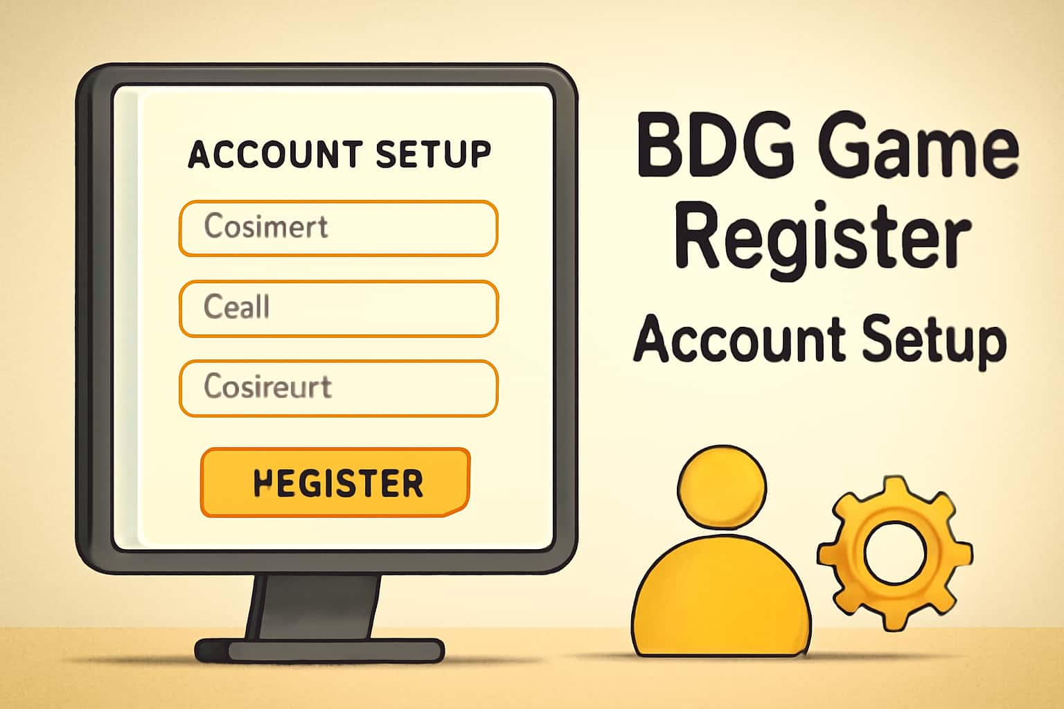 An informative setup scene for BDG Game Register, showcasing the registration process.