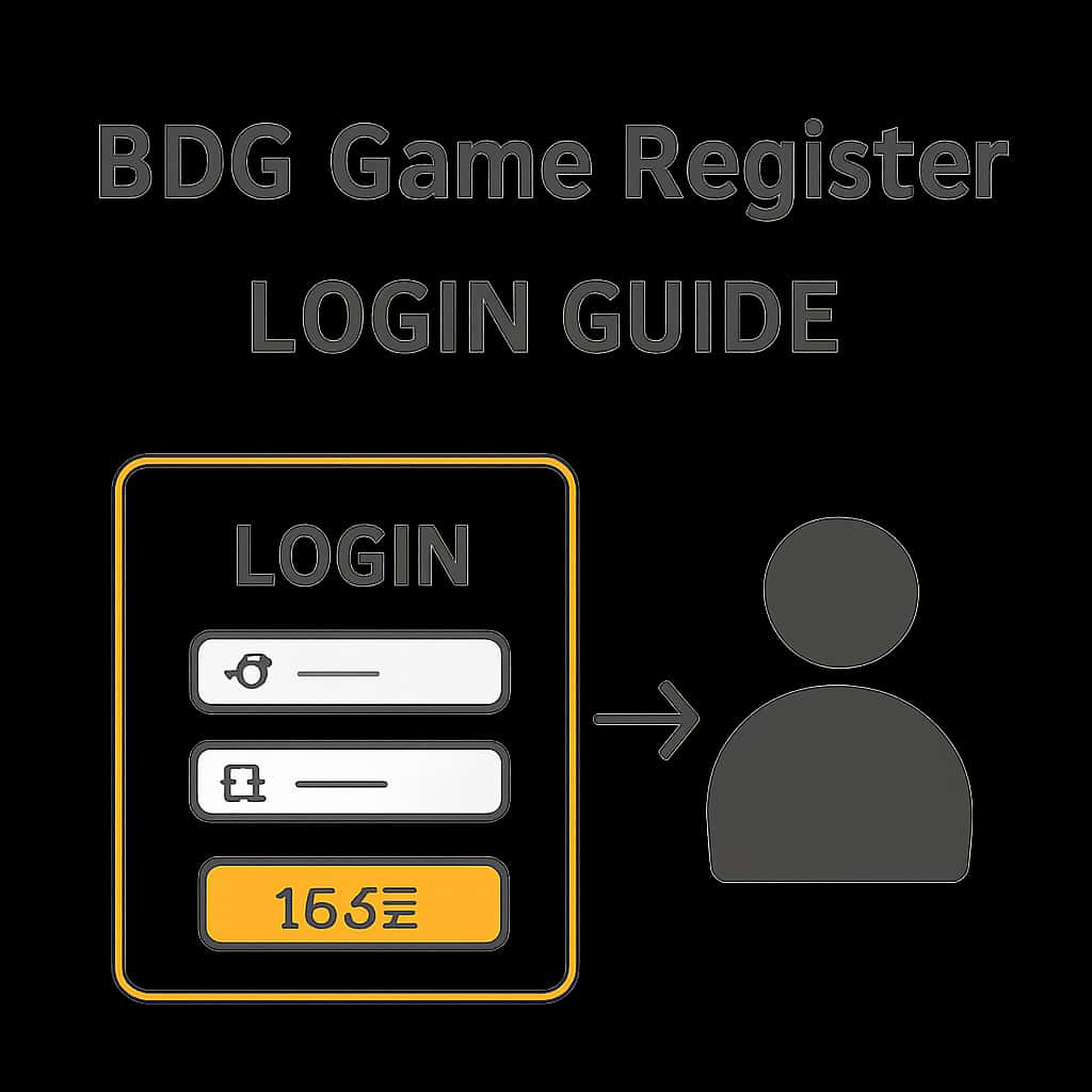 Illustration explaining the login process for BDG Game Register.