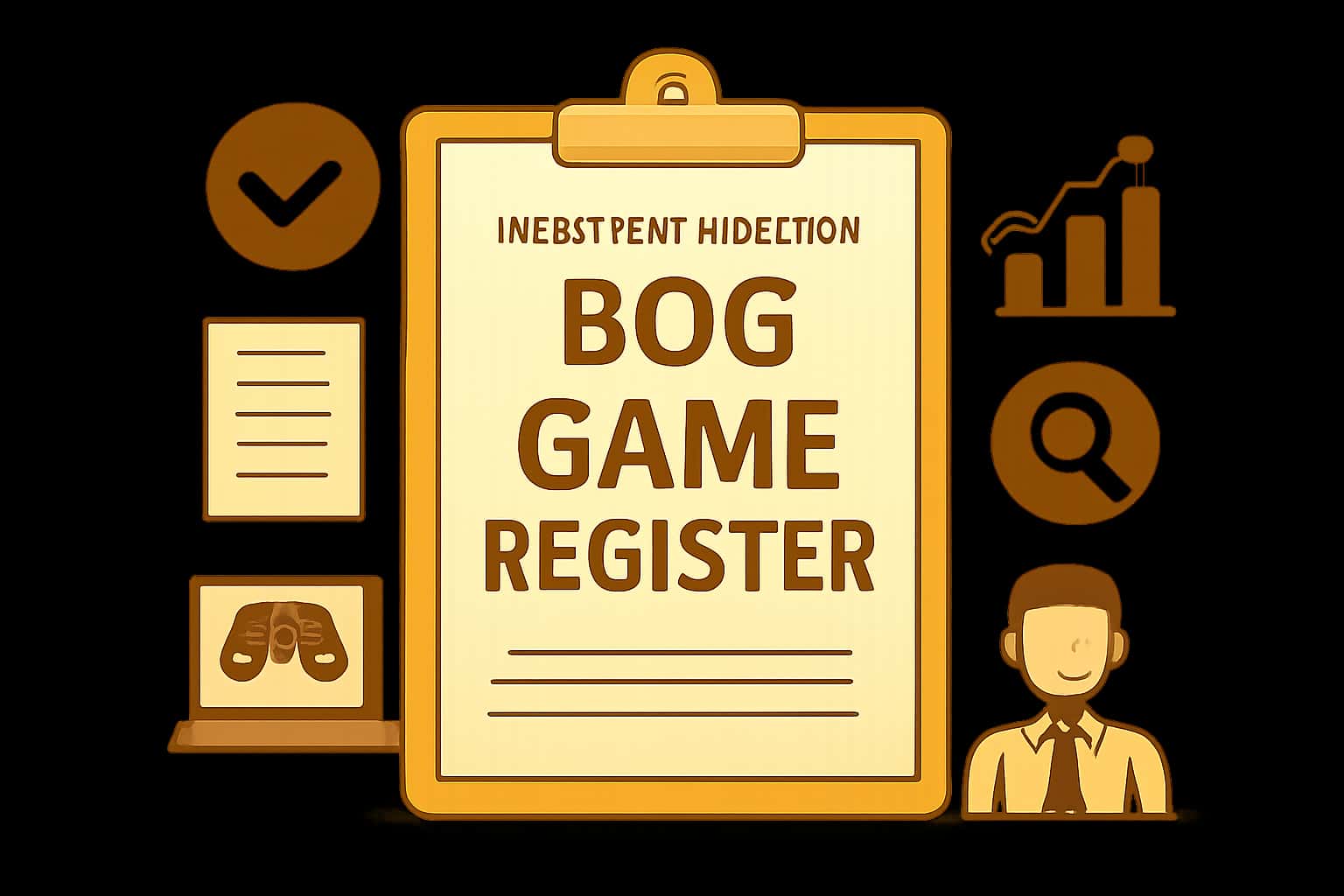 An informative scene illustrating best practices for BDG Game Register with a focus on security and user guidance.