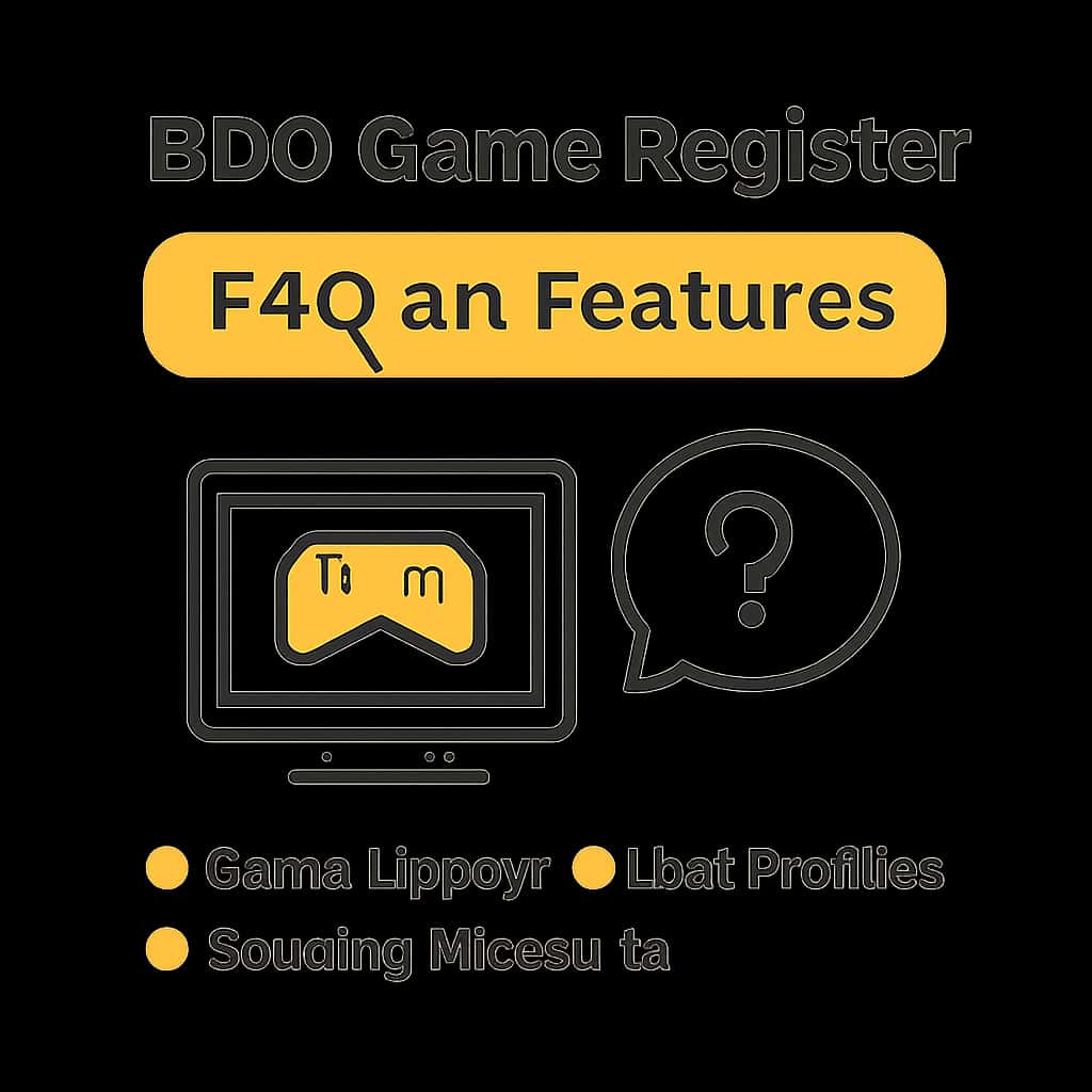 Diagram illustrating BDG Game Register Features.