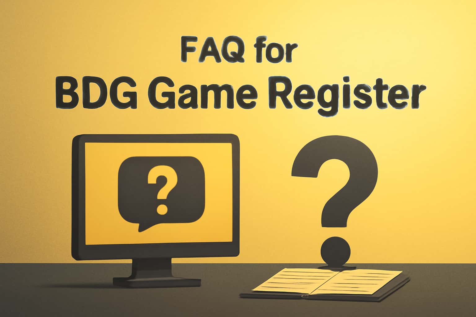 An informative scene depicting the FAQ for BDG Game Register