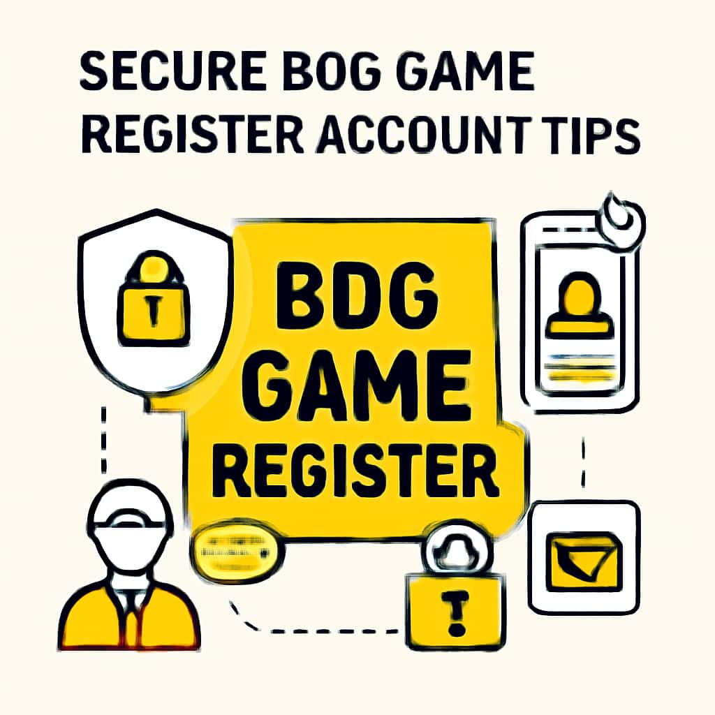 A diagram illustrating key security practices for BDG Game Register accounts.