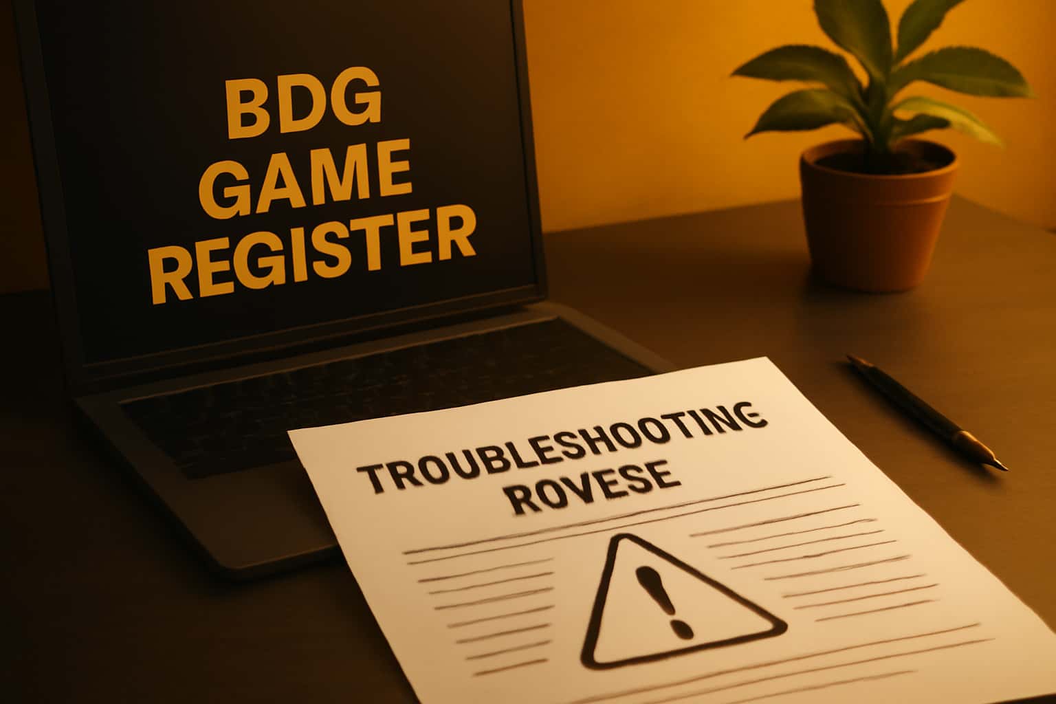 An informative scene related to troubleshooting access issues of the BDG Game Register.